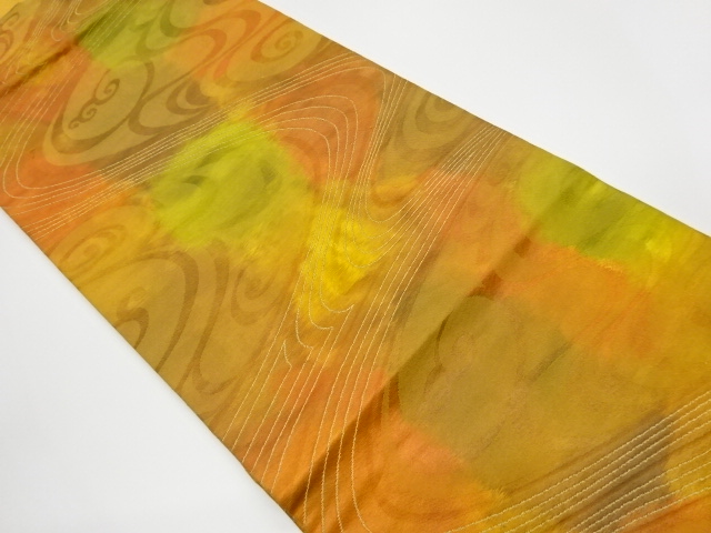 リサイクル　流水模様織出し名古屋帯